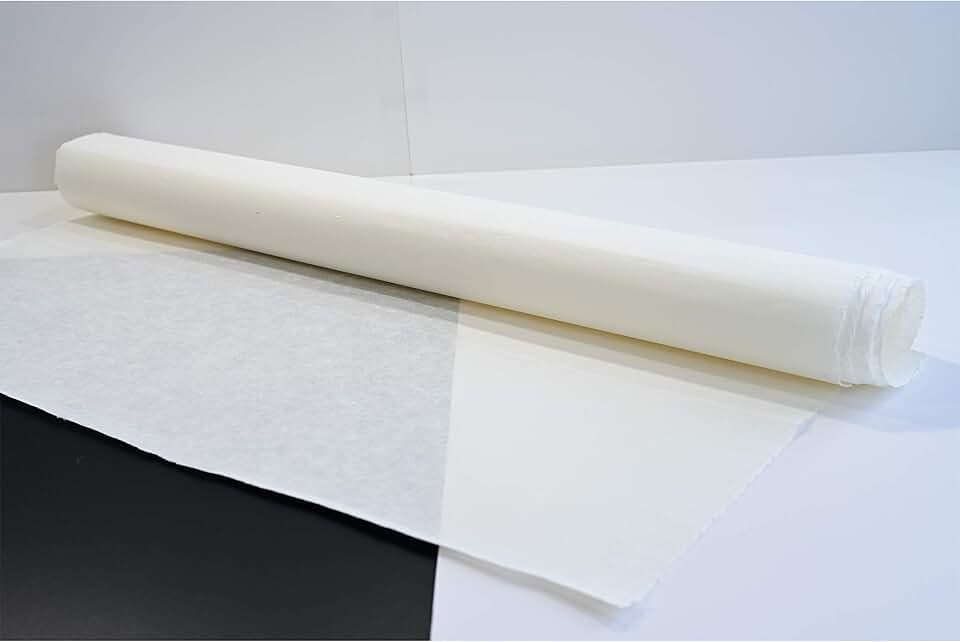 Ten Pieces of Handmade White Mulberry Paper, 24.8" x 36.6"