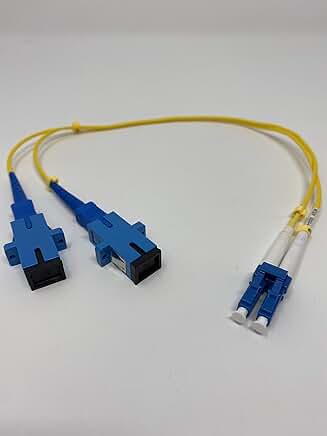 1ft Singlemode Fiber Optic Adapter Cable LC to SC