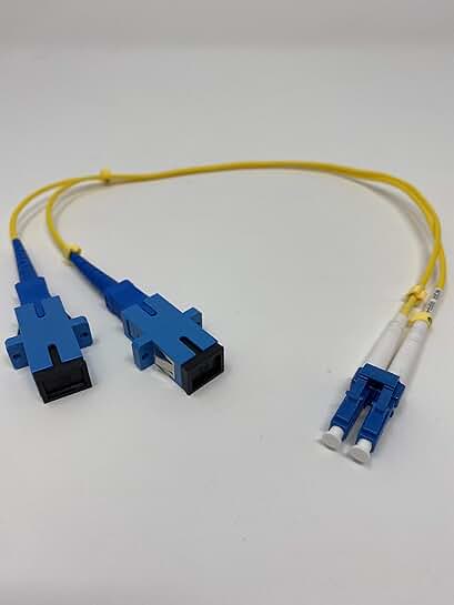1ft Singlemode Fiber Optic Adapter Cable LC to SC