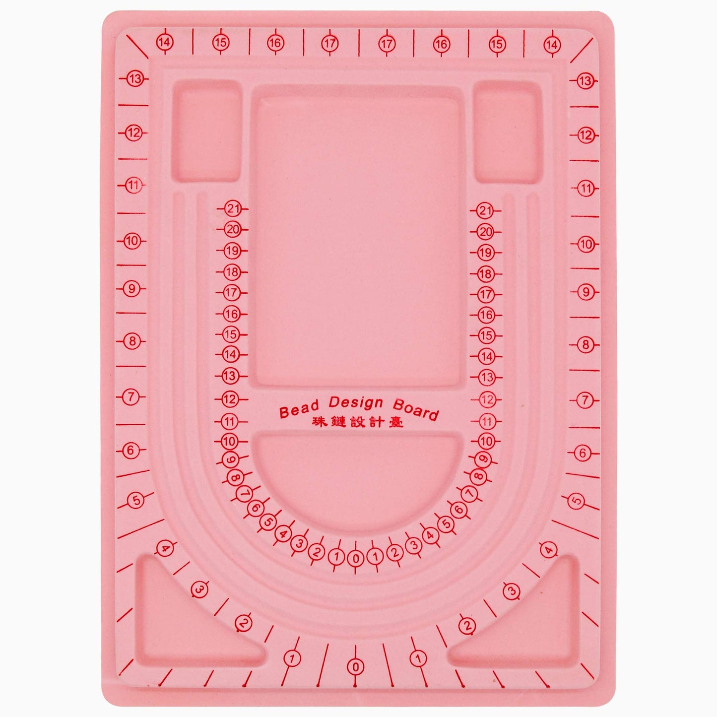 Pink Bead Design Board for Jewelry Making and Bead Layout