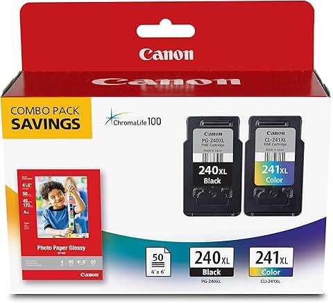 Ink and photo paper pack with two cartridges