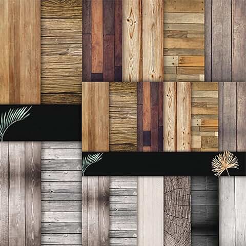 12x12 Scrapbook Paper Pads with Wood Textures, 48 Sheets