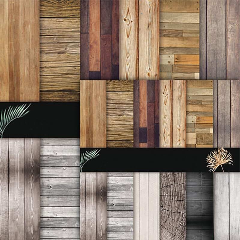 12x12 Scrapbook Paper Pads with Wood Textures, 48 Sheets