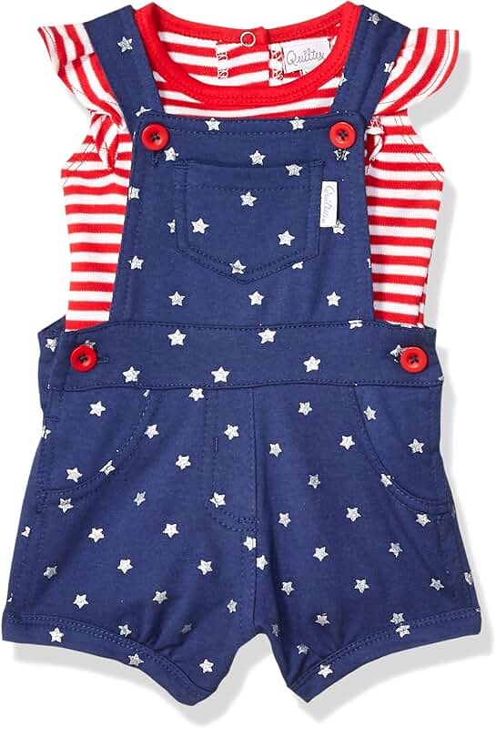 Baby Girls' Star Shortall and Bodysuit Set