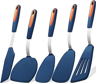 Set of 5 Non-Stick Silicone Spatulas for Cooking