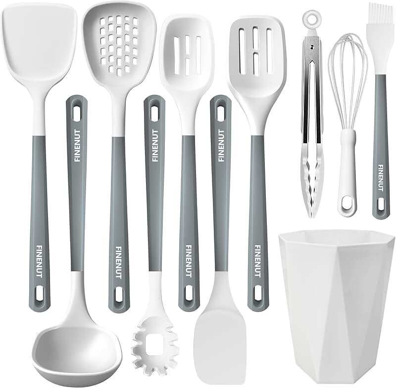 11-Piece Silicone Cooking Utensil Set, Heat Resistant and Dishwasher Safe