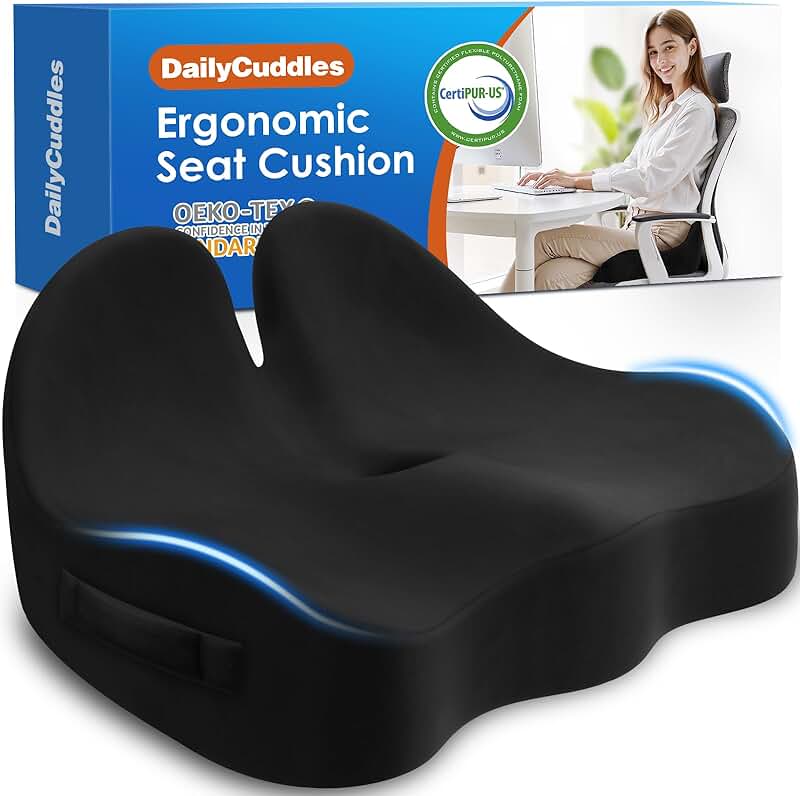 Memory Foam Office Chair Cushion for Hip and Tailbone Pain
