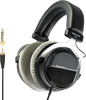 Studio Recording Headphones with 40mm Drivers and Solid Bass