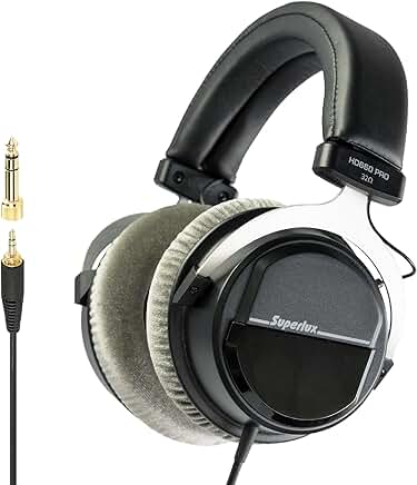 Studio Recording Headphones with 40mm Drivers and Solid Bass