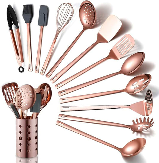 9-Piece Wooden Cooking Utensil Set for Kitchen