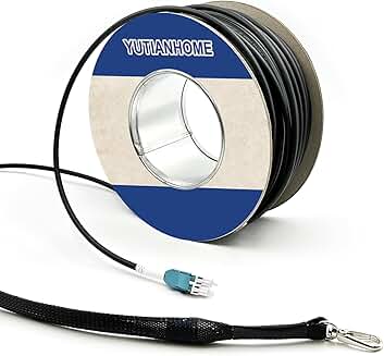 120ft Outdoor Armored 5mm OM3 Duplex Fiber Patch Cable