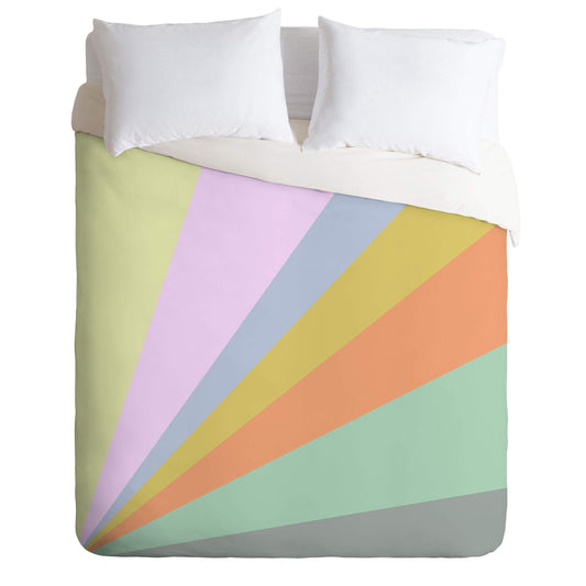 Pastel Rainbow Sunburst June Journal Comforter Set with Pillowcase(s), Twin/XL