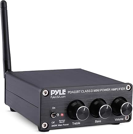 Mini 240W Wireless Stereo Amplifier with Bass and Treble