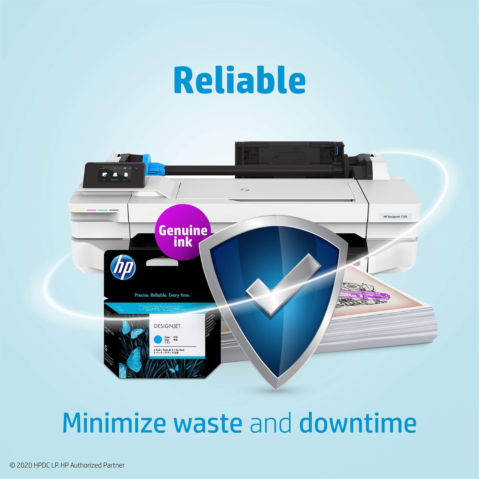 711 Magenta 29-ml 3-Pack Genuine Ink Cartridges (CZ135A) for DesignJet T530, T525, T520, T130, T125, T120 & T100 Large Format Plotter Printers