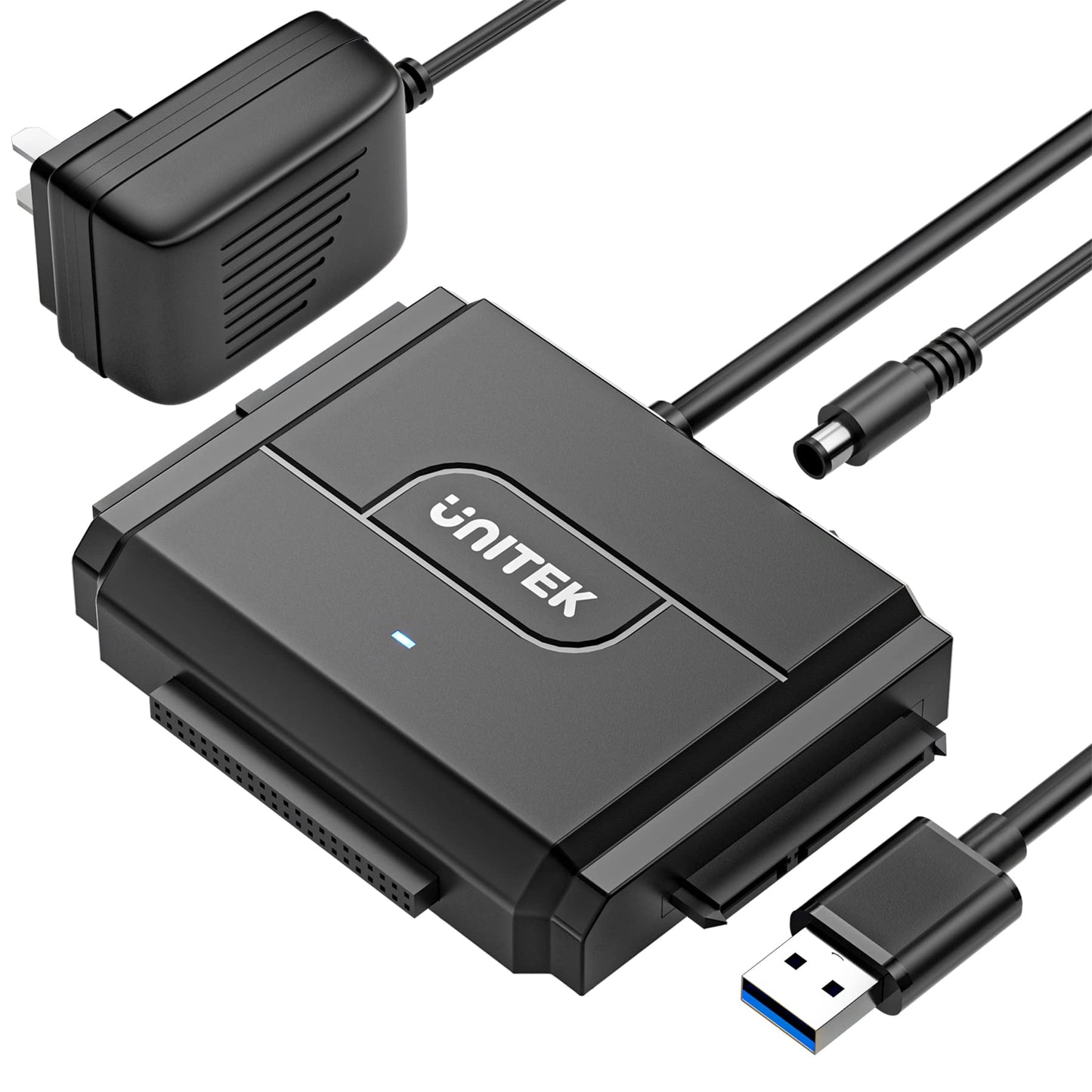 SATA/IDE to USB 3.0 Adapter, IDE Hard Drive Adapter for Universal 2.5"/3.5" Inch IDE and SATA External HDD/SSD, Support 10TB