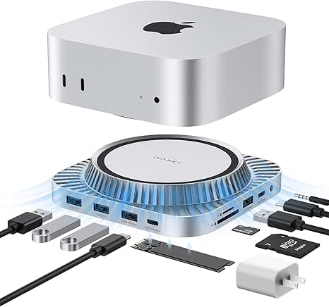 13-in-1 Mac mini Dock with HDMI, USB, SD, Audio, and Power