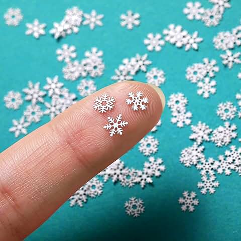 Mini White Snowflake Embellishments for Crafts and Decor
