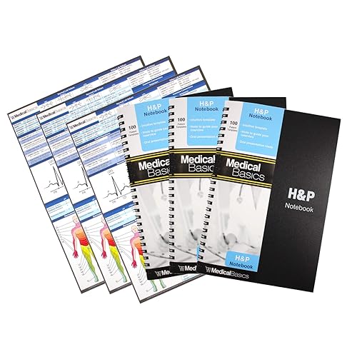 Three Medical History and Physical Notebooks with 100 Templates