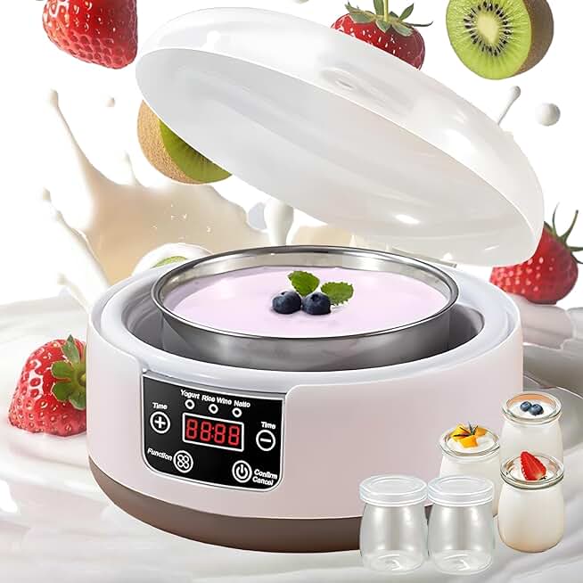 36-Hour Yogurt Maker with Adjustable Temp and LCD Display