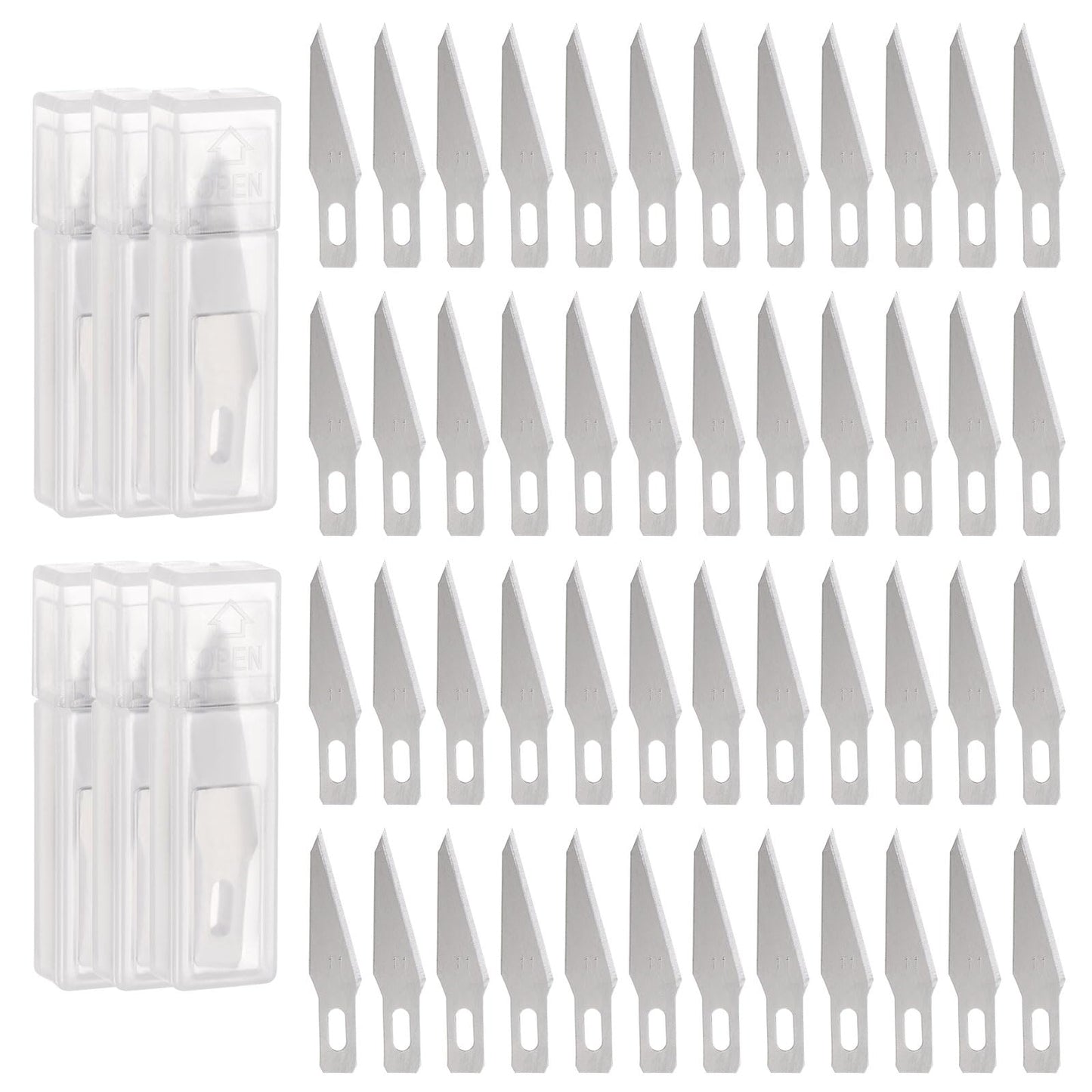 60pcs Hobby Knife Replacement Blades Set