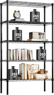 5-Tier Metal Wire Storage Shelves for Home and Garage