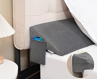 Twin Bed Wedge Pillow with Storage and Washable Cover