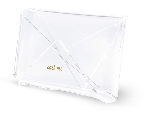 Stylish Clear Acrylic Business Card Holder for Women