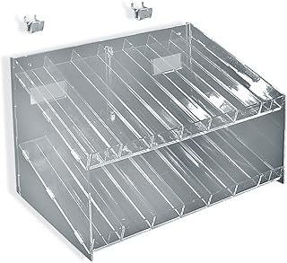 Two-Tiered Cosmetic Tray with 14 Compartments