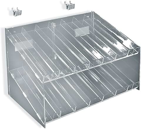 Two-Tiered Cosmetic Tray with 14 Compartments