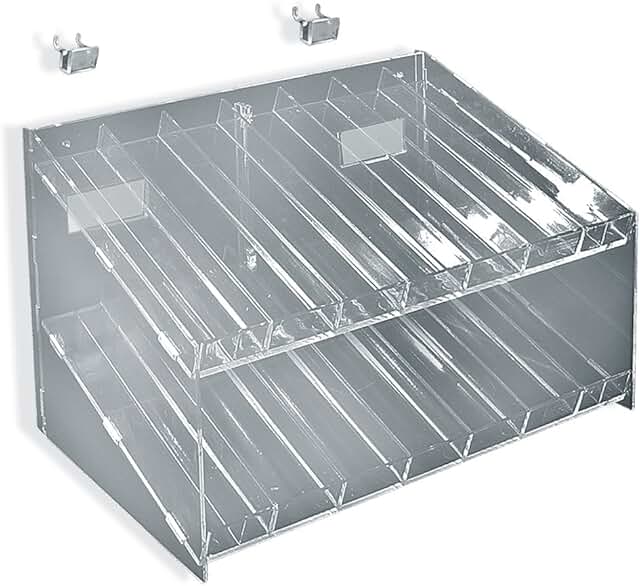 Two-Tiered Cosmetic Tray with 14 Compartments