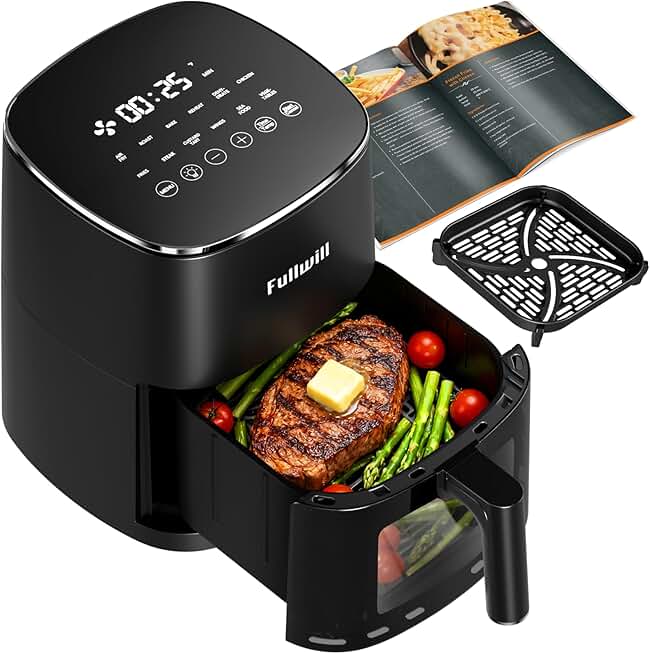 6QT Air Fryer with Viewing Window and 5 Functions