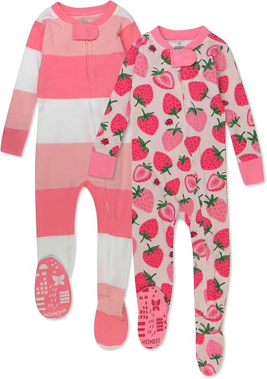 Two-Pack Baby Girl Non-Slip Cotton Pajamas
