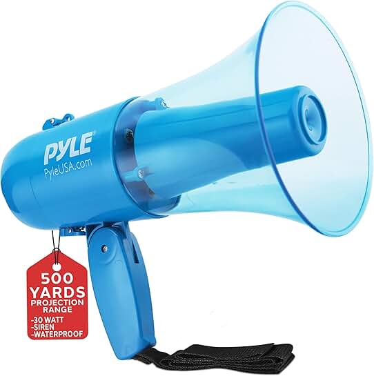 Portable 30W Megaphone with Siren and Music