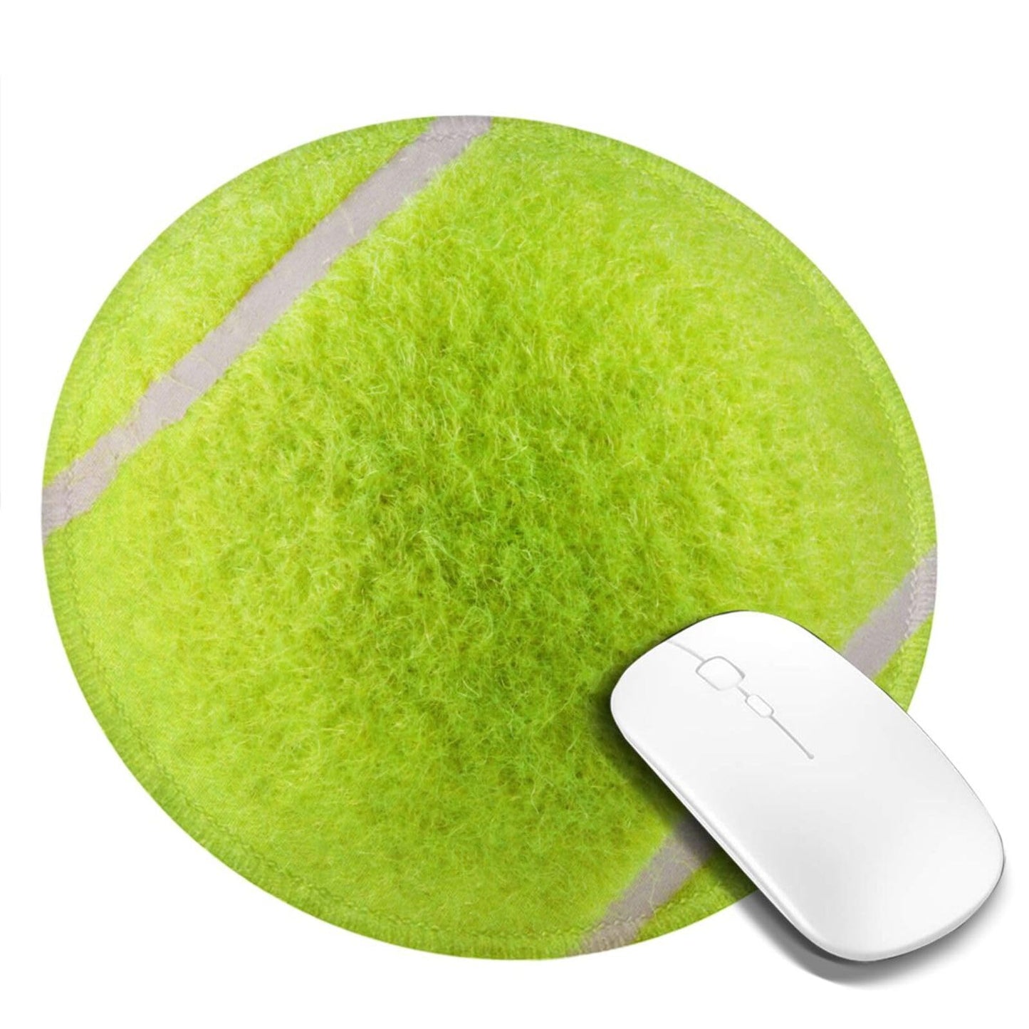 Round Tennis Ball Mouse Pad, Small Non-Slip Desk Mat