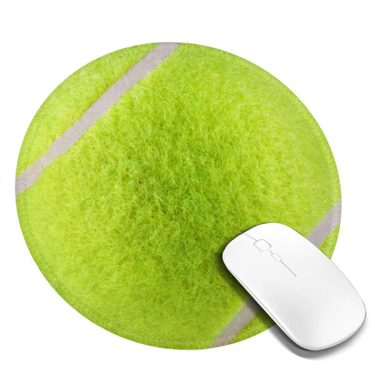Round Tennis Ball Mouse Pad, Small Non-Slip Desk Mat