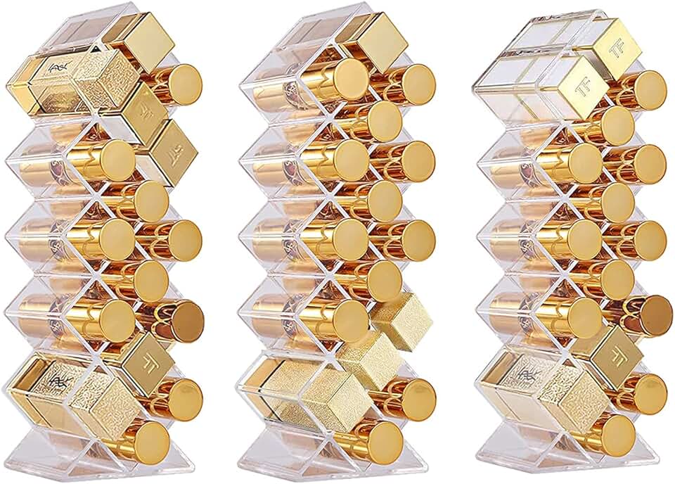 Stackable Fish-Shaped Lipstick and Lip Gloss Organizer (3 Pack)