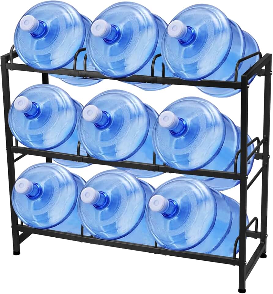 9-Tray Water Bottle Storage Rack