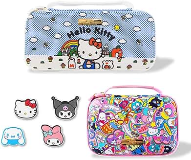 Hello Kitty Switch Accessories with Carrying and Game Card Cases