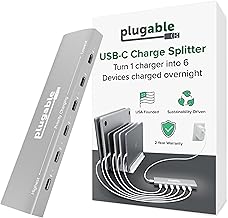 6 Port USB C Charging Station with 100W Power