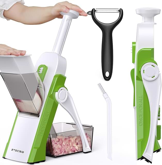 Adjustable Green Mandoline Slicer for Kitchen