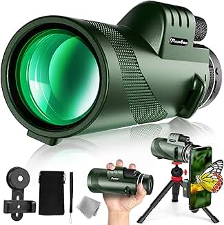 40X60 HD Monocular for Adults with Tripod and Smartphone Holder