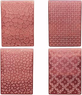 Set of 4 Plastic Embossing Folders for Card Making and Scrapbooking