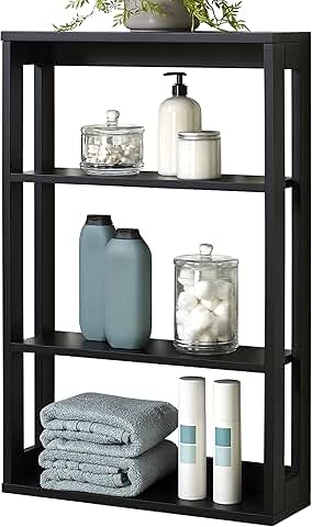 Wall Mounted Wood Storage Shelf with Four Shelves