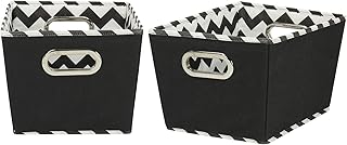 Set of 2 Fabric Storage Bins with Handles