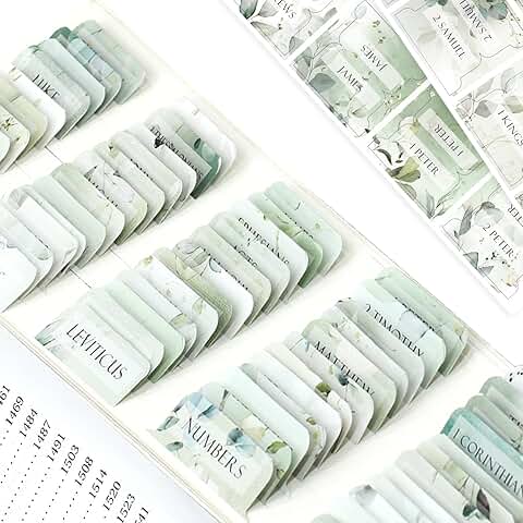 Large Print Laminated Bible Tabs with Index and Bookmark