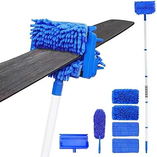 Ceiling Fan Duster with 72" Pole and Reusable Pads