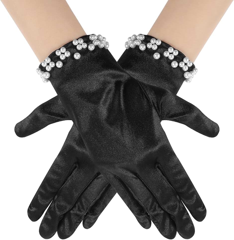 Wrist Length Satin Gloves for Women, Bridal and Evening Wear