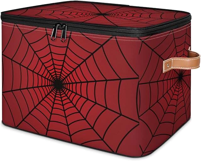 Red Spider Web Storage Basket for Bedroom and Kitchen