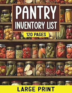 Pantry Inventory List and Food Tracker in Large Print