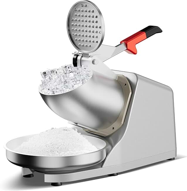 Electric stainless steel ice shaver, 286 lbs/hr